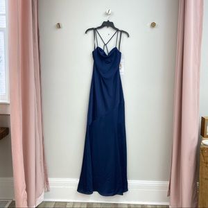 Hayley Paige size 8 stunning navy blue dress